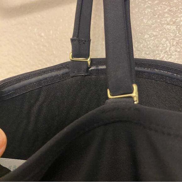 Kona Sol Black Crochet Flounce ruffle High Coverage One Piece Swimsuit L - Picture 8 of 11